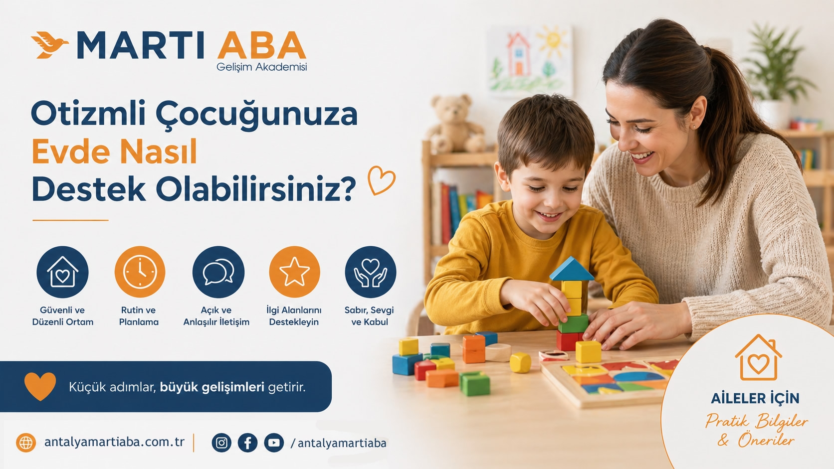 Otizmli Çocuğunuza Evde Nasıl Destek Olabilirsiniz?